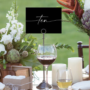 Numeração De Mesa Números de placas de Mesa de Script Mínimo Elega