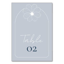 Numeração De Mesa Números de Tabela Azul Empoeirada Archada
