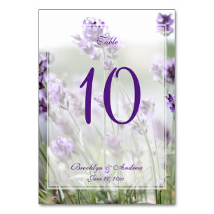 Numeração De Mesa Números de Tabela Boêmia de Lavanda Personalizada