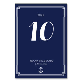 Numeração De Mesa Números de Tabela Casada Náutica Quadro Azul Marin