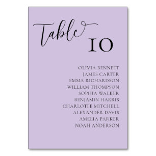 Numeração De Mesa Números de tabela Casamento Simples Roxo Moderno