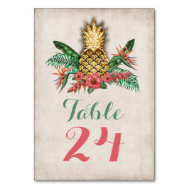 Numeração De Mesa Números de tabela de abacaxi de abacaxi Dourado tr