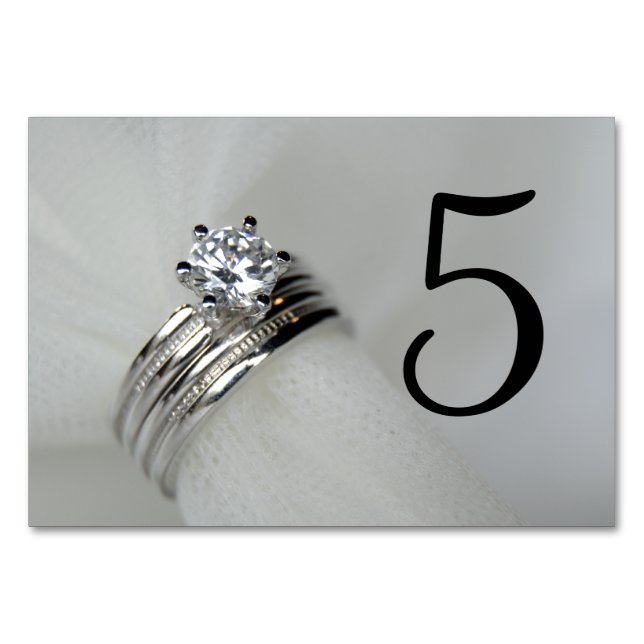 Numeração De Mesa Números de Tabela de Anéis de Casamento (Frente)