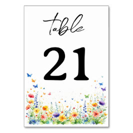 Numeração De Mesa Números de Tabela de Borboletas de Jardim Floral p
