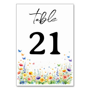 Numeração De Mesa Números de Tabela de Borboletas de Jardim Floral p
