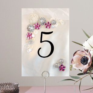 Numeração De Mesa Números de Tabela de Botões de Diamante de Preto e