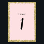 Numeração De Mesa Números de tabela de brilho rosa e Dourada<br><div class="desc">Design apresenta borda dourada com brilho em fundo rosa. Visualize o link de coleção nesta página para ver todos os itens correspondentes nesta bela design. A cor de fundo e as cores do texto podem ser alteradas. Para personalização mais avançada deste design, clique no botão "PERSONALIZAR" acima. Por favor, note...</div>