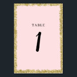 Numeração De Mesa Números de tabela de brilho rosa e Dourada<br><div class="desc">Design apresenta borda dourada com brilho em fundo rosa. Visualize o link de coleção nesta página para ver todos os itens correspondentes nesta bela design. A cor de fundo e as cores do texto podem ser alteradas. Para personalização mais avançada deste design, clique no botão "PERSONALIZAR" acima. Por favor, note...</div>