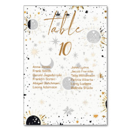 Numeração De Mesa Números De Tabela De Casamento Celestial Com Nomes