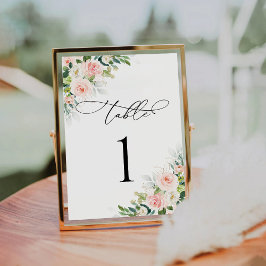 Numeração De Mesa Números de Tabela de Casamento de Blush Eetéal