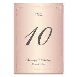 Numeração De Mesa Números de Tabela de Casamento de Blush Elegante