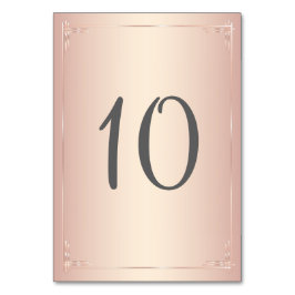 Numeração De Mesa Números de Tabela de Casamento de Blush Elegante