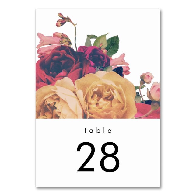Numeração De Mesa Números de Tabela de Casamento de Fetos Botânicos  (Frente)