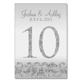 Numeração De Mesa Números De Tabela De Casamento De Olhar De Silver