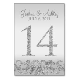 Numeração De Mesa Números De Tabela De Casamento De Olhar De Silver 