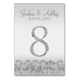 Numeração De Mesa Números de Tabela de Casamento de Olhos de Silver