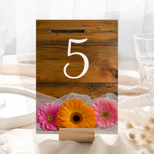 Numeração De Mesa Números de Tabela de Casamento de País Daisy Trio
