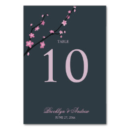 Numeração De Mesa Números de Tabela de Casamento do Flor de Cereja E