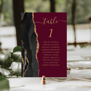 Numeração De Mesa Números de Tabela de Casamento Dourada de Agate Bu