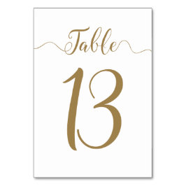 Numeração De Mesa Números de Tabela de Casamento Dourado 13