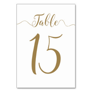 Numeração De Mesa Números de Tabela de Casamento Dourado Número 15