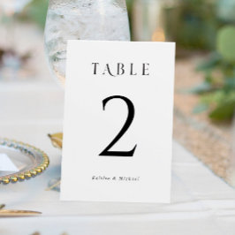 Numeração De Mesa Números de Tabela de Casamento Elegante Simples