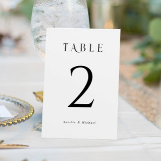 Numeração De Mesa Números de Tabela de Casamento Elegante Simples