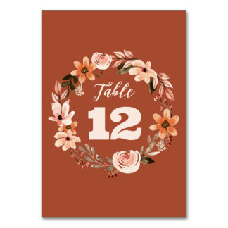 Numeração De Mesa Números de Tabela de Casamento Floral Boho Waterco
