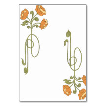 Números de Tabela de Casamento Floral de Nouveau