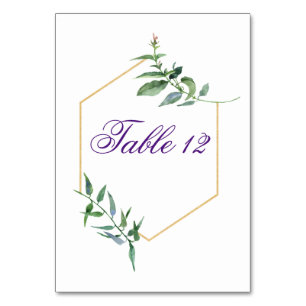 Numeração De Mesa Números de Tabela de Casamento Imprimíveis, Verde