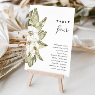 Numeração De Mesa Números de Tabela de Casamento Orquídea Branca