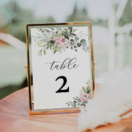 Numeração De Mesa Números de Tabela de Casamento Rosa-Rosa-Esbranqui