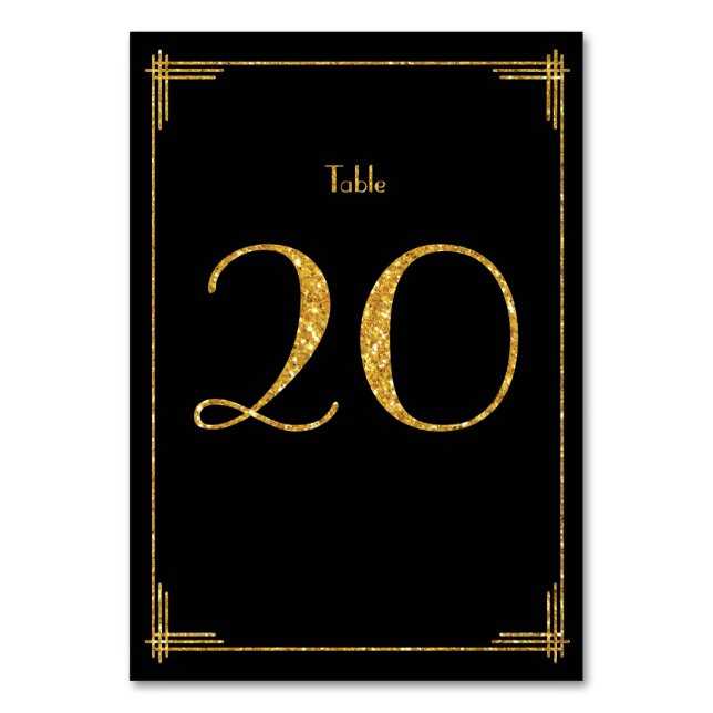 Numeração De Mesa Números de Tabela de Casamento Sequências Douradas (Frente)