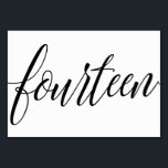 Numeração De Mesa Números de Tabela de Casamento - Tipografia de Lux<br><div class="desc">Tabela de Caligrafia Luxe Número 14 (Preto): Esta elegante placa de número da tabela de caligrafia é definida em preto rico, mas você pode mudá-la para qualquer cor que quiser apenas mudando sua cor de fundo!. **HOW TO CHANGE THE DESIGN COLOR (The word "RSVP")** 1) Clique no botão "Personalizar". 2)...</div>