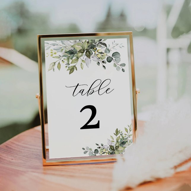 Numeração De Mesa Números de Tabela de Casamento Verde (Criador carregado)