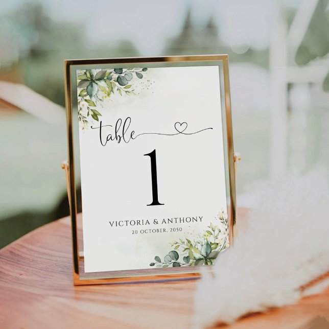 Numeração De Mesa Números de Tabela de Casamento Verde (Criador carregado)