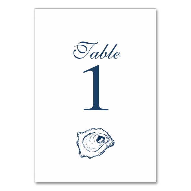 Numeração De Mesa Números de Tabela de Coleta Oyster (Frente)