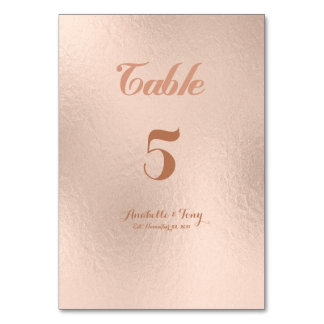 Numeração De Mesa Números de Tabela de Folha rosa Gold