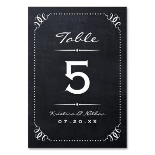 Numeração De Mesa Números de Tabela de Quic Rustic Chalkboard