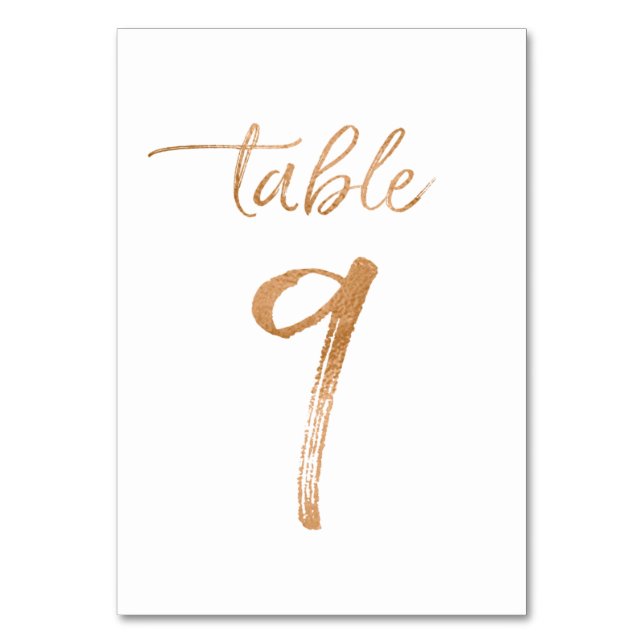 Numeração De Mesa Números de Tabela de Recepção de casamento Dourada (Frente)