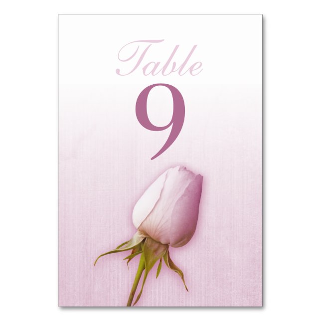 Numeração De Mesa Números de tabela de rosa solteiro de bud de  de m (Frente)