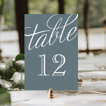 Numeração De Mesa Números de Tabela de Script Elegante Branco e Tabe<br><div class="desc">Cartões simples e elegantes para números de tabela com uma letra de script de estilo caligráfico. Personalize cada cartão com os números da sua mesa para se adequar a qualquer casamento ou festa. Clique em Personalizar para alterar a fonte e a cor do número ou alterar a cor do plano...</div>