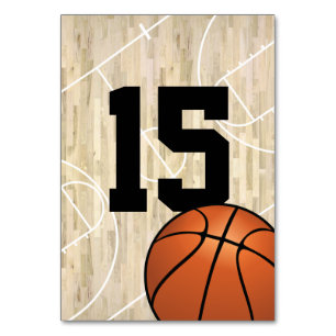 Numeração De Mesa Números de Tabela de Tema de Basquete