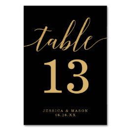 Numeração De Mesa Números de Tabela Dourada Mínimos Elegantes