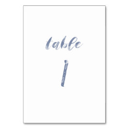 Numeração De Mesa Números de Tabela Dusty Blue Watercolor