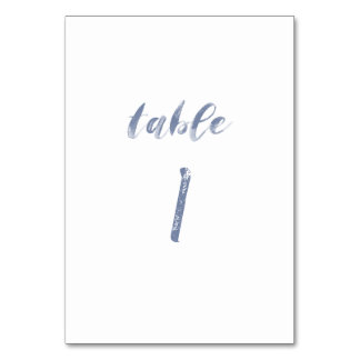 Numeração De Mesa Números de Tabela Dusty Blue Watercolor