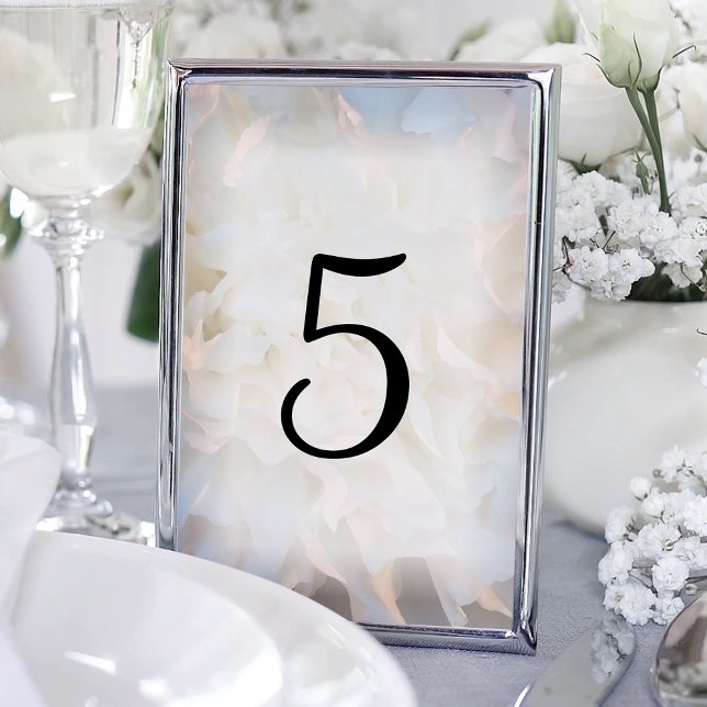 Numeração De Mesa Números de Tabela Floral Branca (Criador carregado)