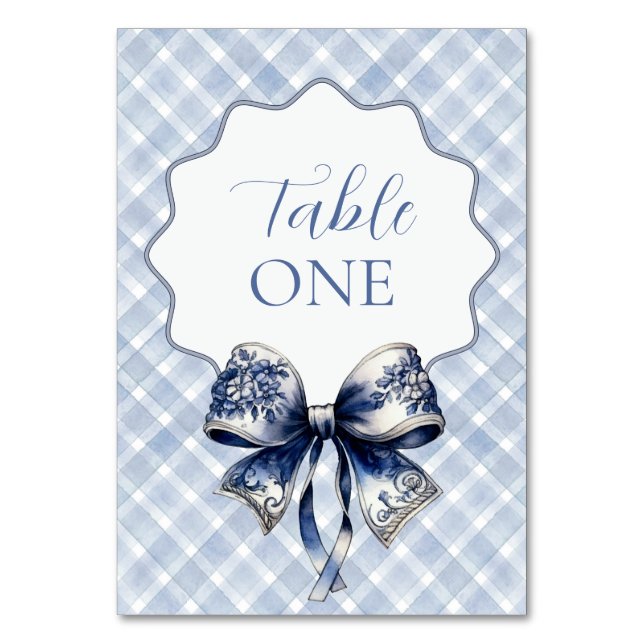 Numeração De Mesa Números de Tabela Inspirados em Croquette Azul (Frente)