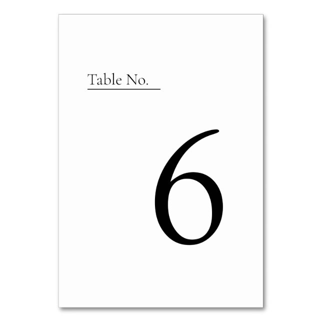 Numeração De Mesa Números de tabela minimalistas + modernos (Frente)