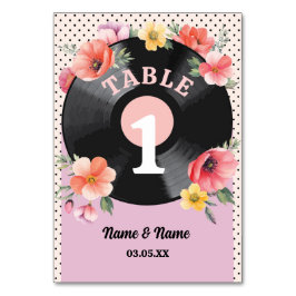 Numeração De Mesa Números de Tabela Música Gravação de Casamento Flo